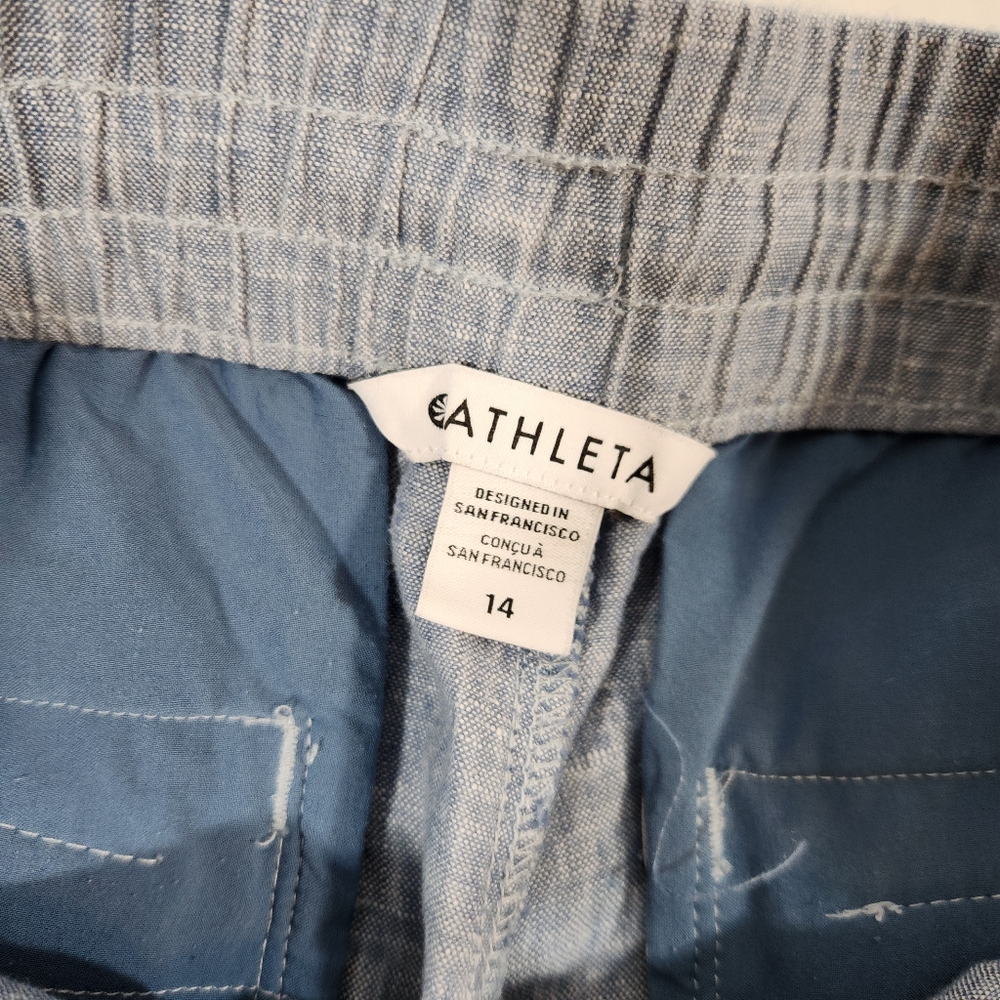 Athleta Blue Wide Leg Pants - Picture 7 of 8